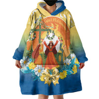 Sverige Glad Midsommar Wearable Blanket Hoodie Majstang Dancing