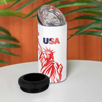 Fourth Of July USA 4 in 1 Can Cooler Tumbler American Dream - Statue Of Liberty