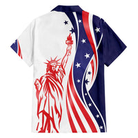 Fourth Of July USA Family Matching Long Sleeve Bodycon Dress and Hawaiian Shirt American Dream - Statue Of Liberty