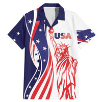 Fourth Of July USA Family Matching Mermaid Dress and Hawaiian Shirt American Dream - Statue Of Liberty