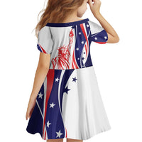 Fourth Of July USA Family Matching Off Shoulder Maxi Dress and Hawaiian Shirt American Dream - Statue Of Liberty