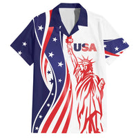 Fourth Of July USA Family Matching Puletasi and Hawaiian Shirt American Dream - Statue Of Liberty