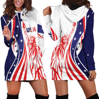 Fourth Of July USA Hoodie Dress American Dream - Statue Of Liberty