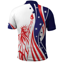 Fourth Of July USA Polo Shirt American Dream - Statue Of Liberty