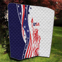 Fourth Of July USA Quilt American Dream - Statue Of Liberty