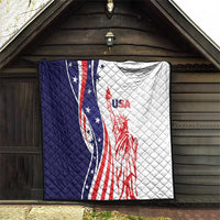 Fourth Of July USA Quilt American Dream - Statue Of Liberty