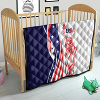 Fourth Of July USA Quilt American Dream - Statue Of Liberty