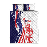 Fourth Of July USA Quilt Bed Set American Dream - Statue Of Liberty