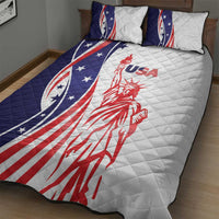 Fourth Of July USA Quilt Bed Set American Dream - Statue Of Liberty