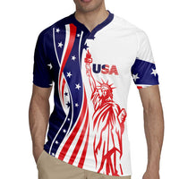 Fourth Of July USA Rugby Jersey American Dream - Statue Of Liberty