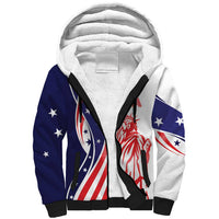 Fourth Of July USA Sherpa Hoodie American Dream - Statue Of Liberty