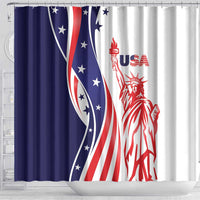 Fourth Of July USA Shower Curtain American Dream - Statue Of Liberty