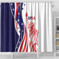 Fourth Of July USA Shower Curtain American Dream - Statue Of Liberty
