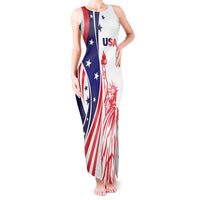 Fourth Of July USA Tank Maxi Dress American Dream - Statue Of Liberty