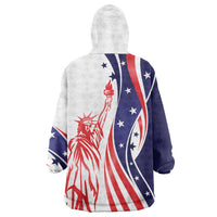 Fourth Of July USA Wearable Blanket Hoodie American Dream - Statue Of Liberty