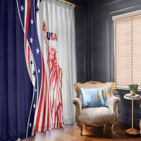 Fourth Of July USA Window Curtain American Dream - Statue Of Liberty