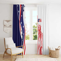 Fourth Of July USA Window Curtain American Dream - Statue Of Liberty