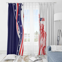 Fourth Of July USA Window Curtain American Dream - Statue Of Liberty