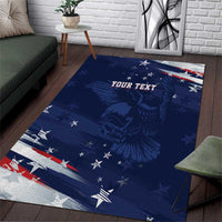 Personalized Fourth Of July USA Area Rug The Stars and Eagle