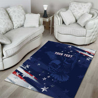 Personalized Fourth Of July USA Area Rug The Stars and Eagle