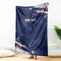 Personalized Fourth Of July USA Blanket The Stars and Eagle