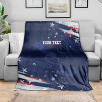Personalized Fourth Of July USA Blanket The Stars and Eagle