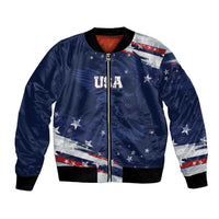 Personalized Fourth Of July USA Bomber Jacket The Stars and Eagle