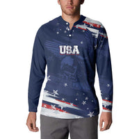 Personalized Fourth Of July USA Button Sweatshirt The Stars and Eagle