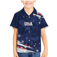 Personalized Fourth Of July USA Family Matching Mermaid Dress and Hawaiian Shirt The Stars and Eagle