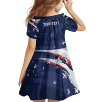 Personalized Fourth Of July USA Family Matching Off Shoulder Maxi Dress and Hawaiian Shirt The Stars and Eagle