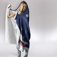 Personalized Fourth Of July USA Hooded Blanket The Stars and Eagle
