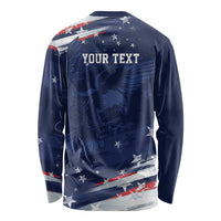 Personalized Fourth Of July USA Long Sleeve Shirt The Stars and Eagle