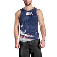 Personalized Fourth Of July USA Men Tank Top The Stars and Eagle