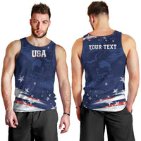 Personalized Fourth Of July USA Men Tank Top The Stars and Eagle