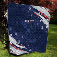 Personalized Fourth Of July USA Quilt The Stars and Eagle