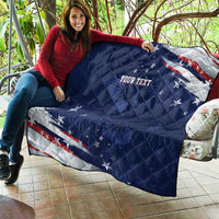 Personalized Fourth Of July USA Quilt The Stars and Eagle