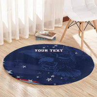 Personalized Fourth Of July USA Round Carpet The Stars and Eagle