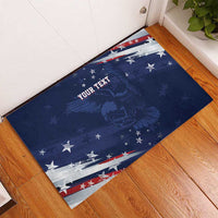 Personalized Fourth Of July USA Rubber Doormat The Stars and Eagle