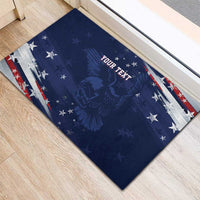Personalized Fourth Of July USA Rubber Doormat The Stars and Eagle