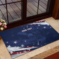 Personalized Fourth Of July USA Rubber Doormat The Stars and Eagle