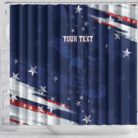 Personalized Fourth Of July USA Shower Curtain The Stars and Eagle