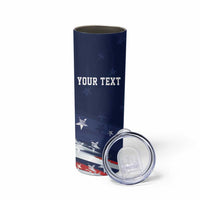 Personalized Fourth Of July USA Skinny Tumbler The Stars and Eagle