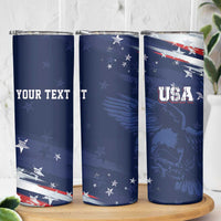 Personalized Fourth Of July USA Skinny Tumbler The Stars and Eagle