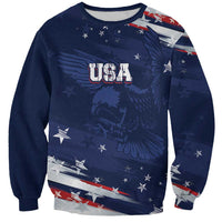 Personalized Fourth Of July USA Sweatshirt The Stars and Eagle