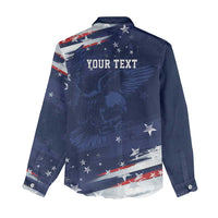 Personalized Fourth Of July USA Women Casual Shirt The Stars and Eagle