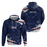 Personalized Fourth Of July USA Zip Hoodie The Stars and Eagle