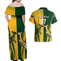 Personalised Australia Mix South Africa Rugby Couples Matching Off Shoulder Maxi Dress and Hawaiian Shirt Wallabies And Springboks - Champions Special Ver LT7 - Wonder Print Shop