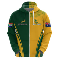 Personalised Australia Mix South Africa Rugby Hoodie Wallabies And Springboks - Champions Special Ver - Wonder Print Shop