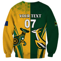 Personalised Australia Mix South Africa Rugby Sweatshirt Wallabies And Springboks - Champions Special Ver - Wonder Print Shop