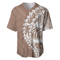 Polynesian Pride Baseball Jersey Polynesia Tribal - Tropical Brown LT7 - Wonder Print Shop
